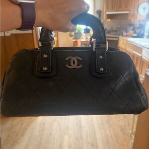 Chanel Black Quilted Satchel